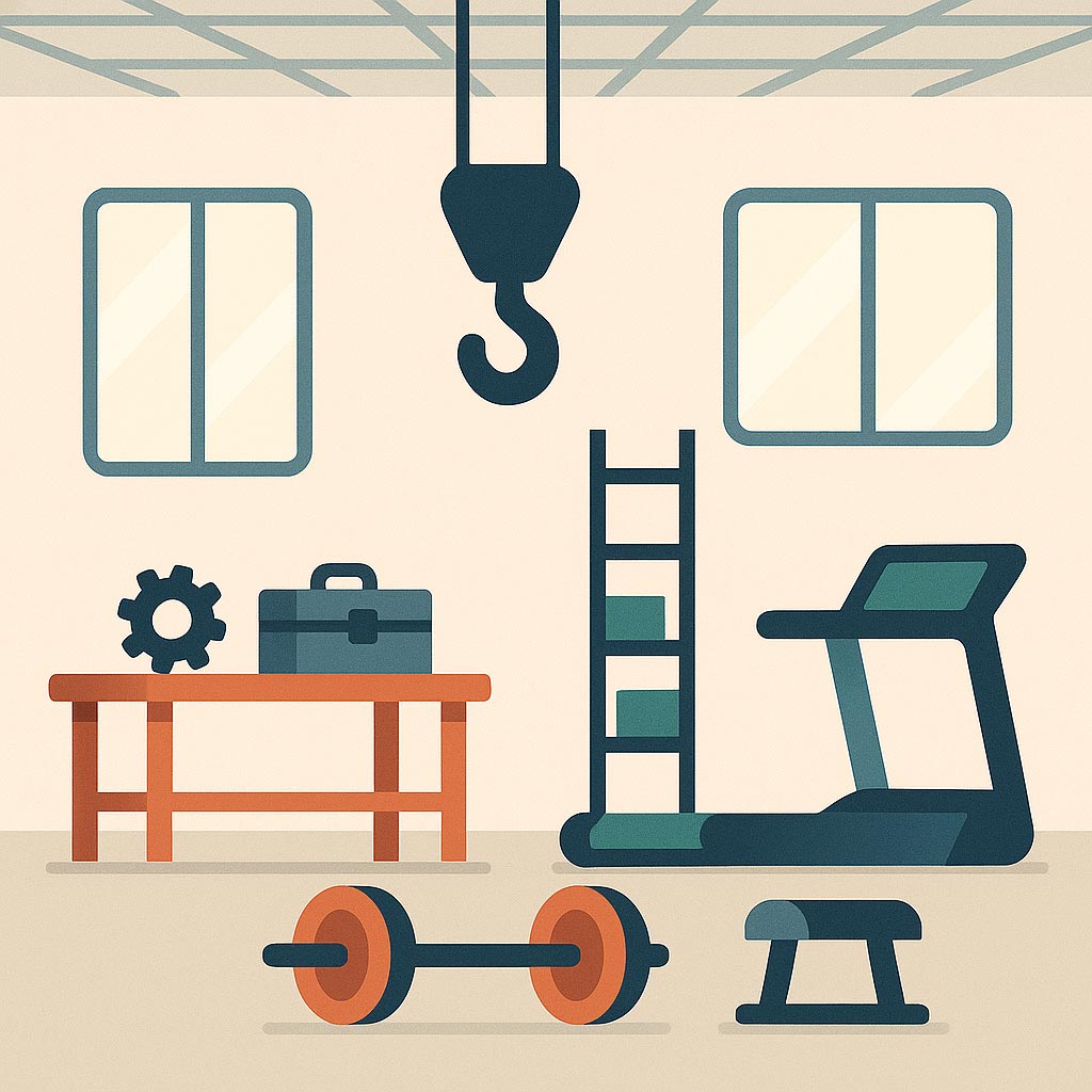 Un atelier neuf, lumineux,avec un gym sur place.